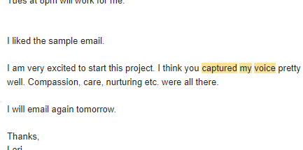 Email Testimonial