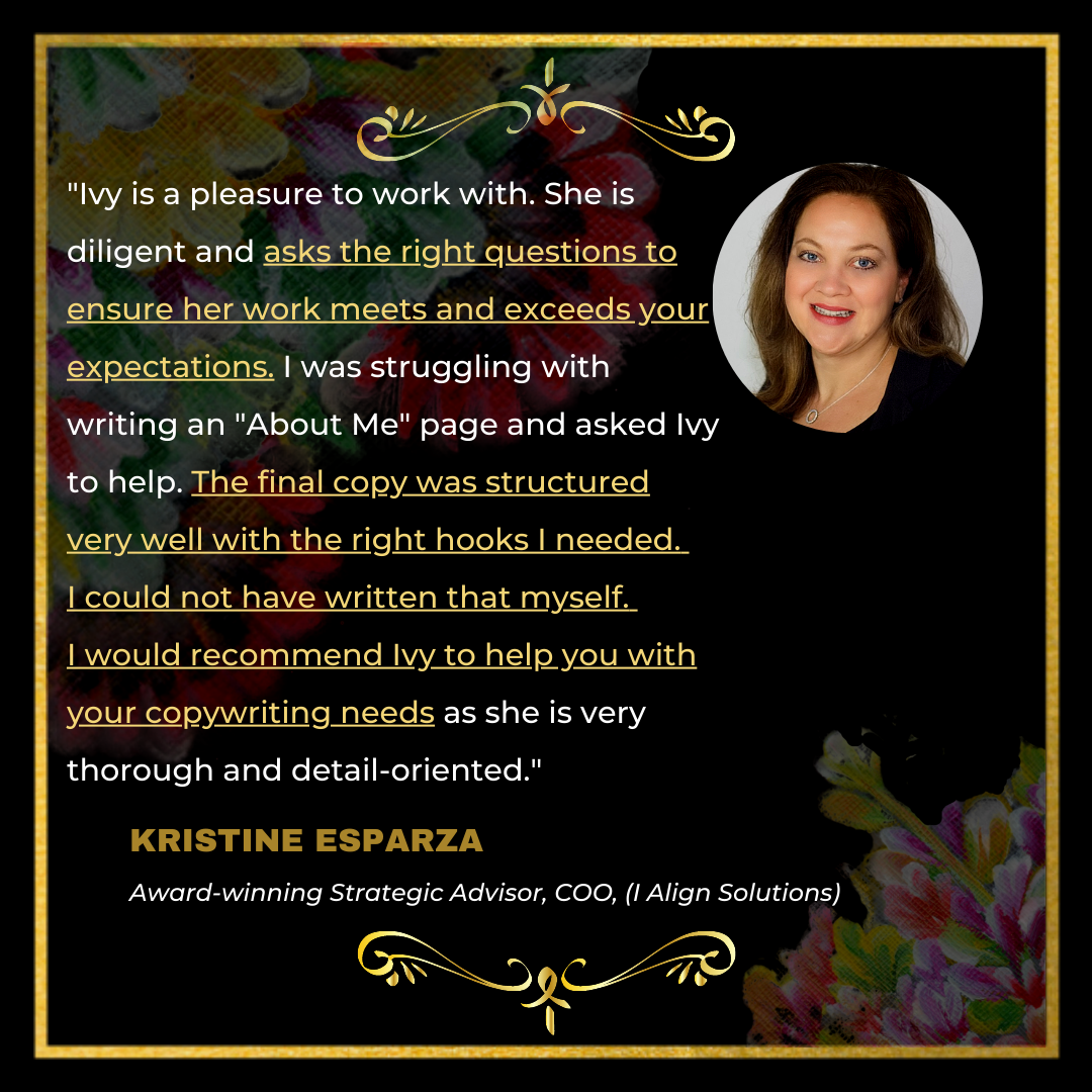 Testimonial Kristine Esparza