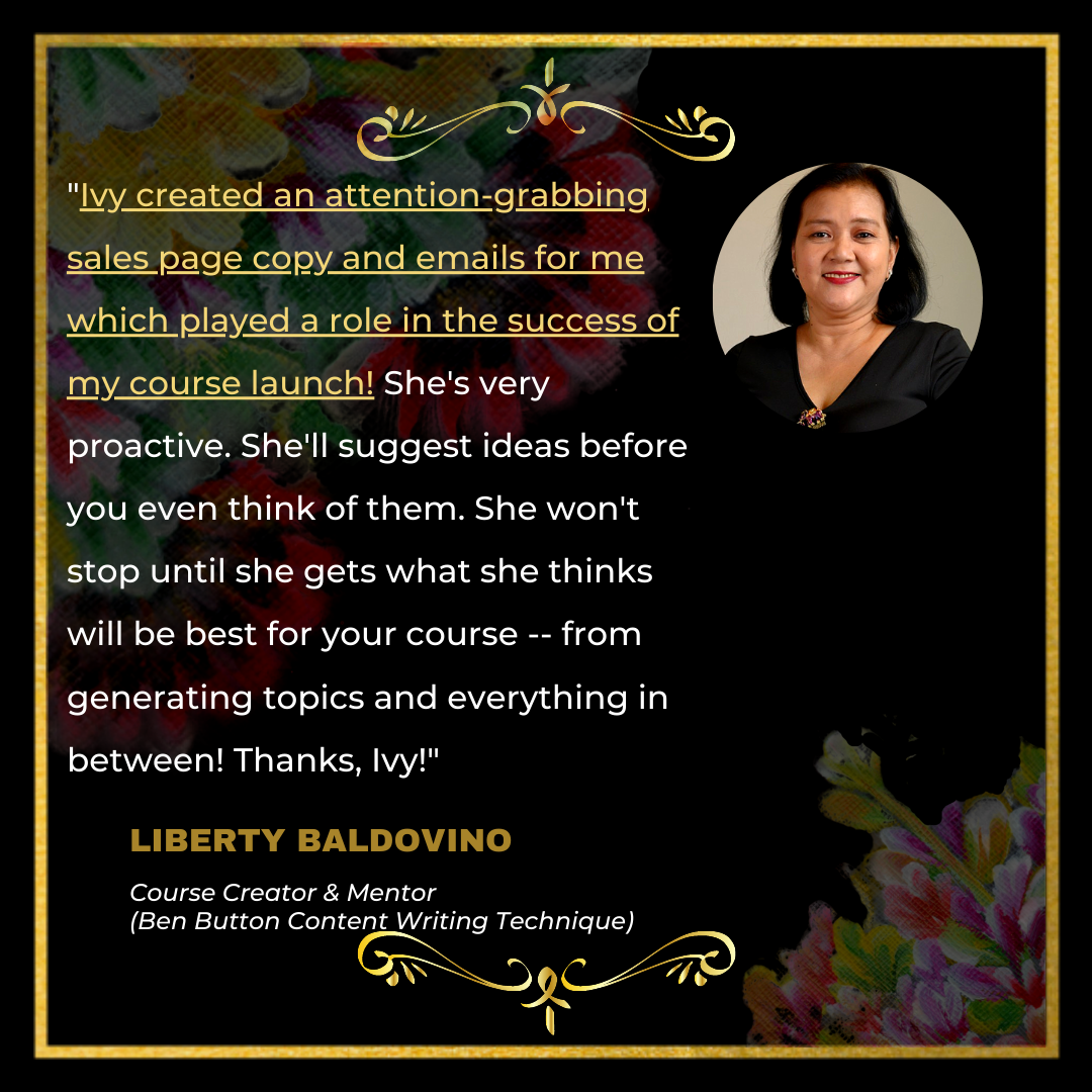 Testimonial Liberty Baldovino
